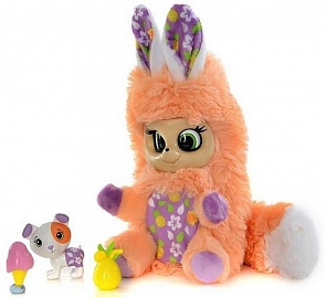 Мягкая игрушка из серии Bush baby world – Лола с питомцем и аксессуарами, 17 см, шевелит ушками, вращает глазками (Bush Baby, Т16325)